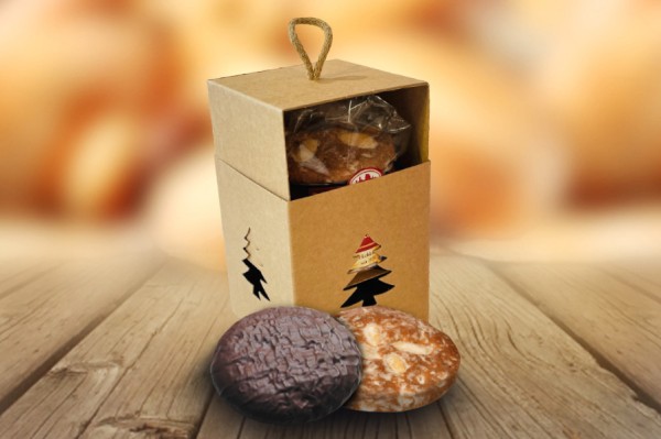 Tannenbäumchen Geschenkverpackung mit Meisterlebkuchen